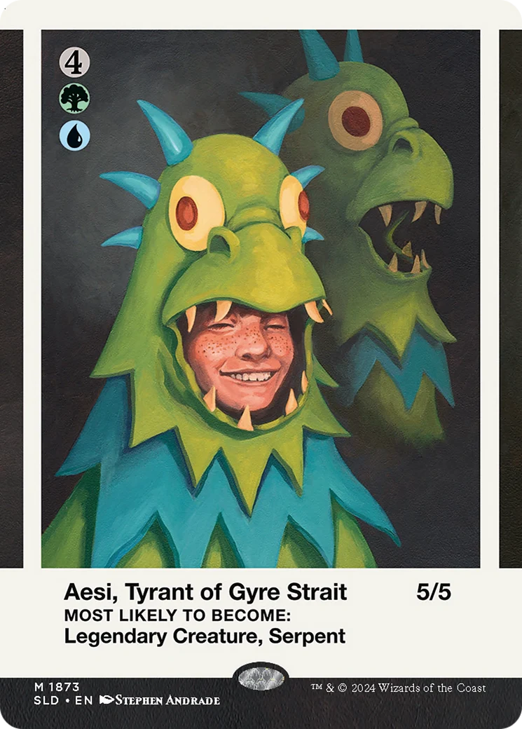 Aesi, Tyrant of Gyre Strait // Aesi, Tyrant of Gyre Strait (SLD-1873) - Secret Lair Drop (Borderless) - Image 3