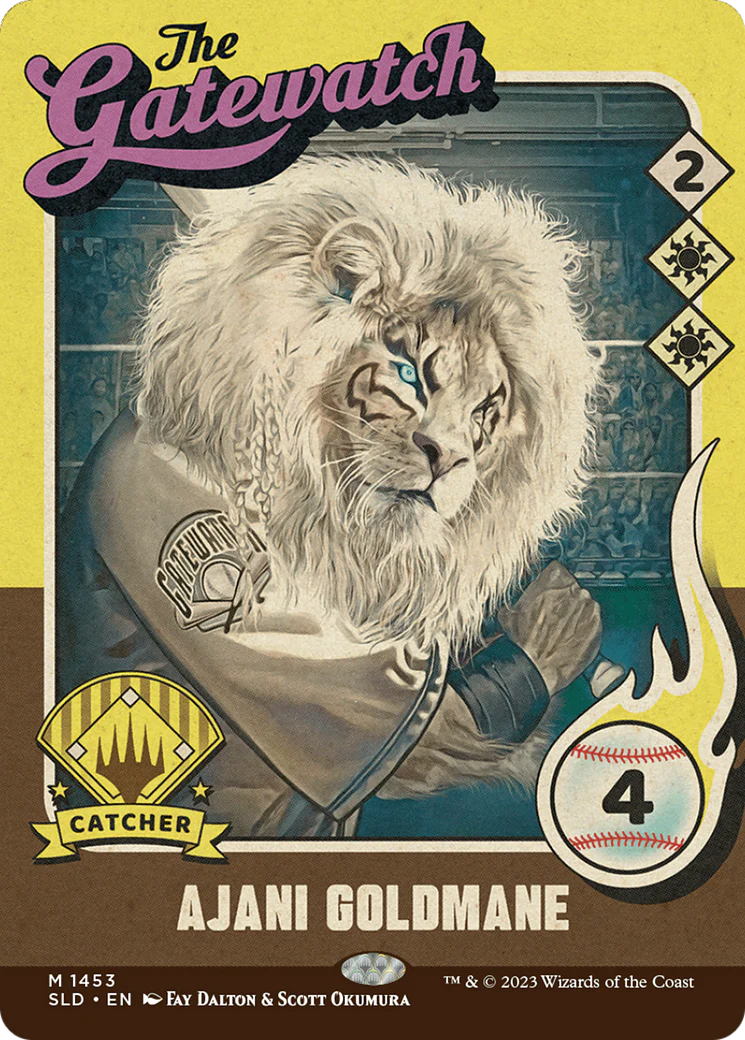 Ajani Goldmane (1453) (SLD-1453) - Secret Lair Drop: (Full Art) (Borderless) Foil - Image 3