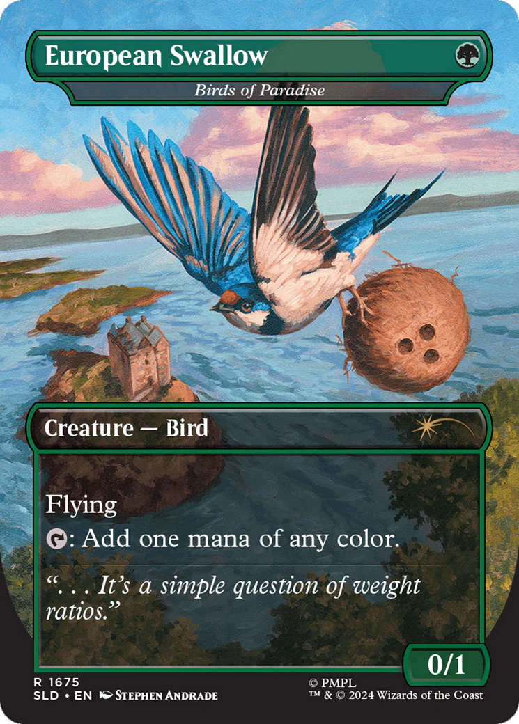 Birds of Paradise // Birds of Paradise (SLD-1675) - Secret Lair Drop / African Swallow (Borderless) - Image 2