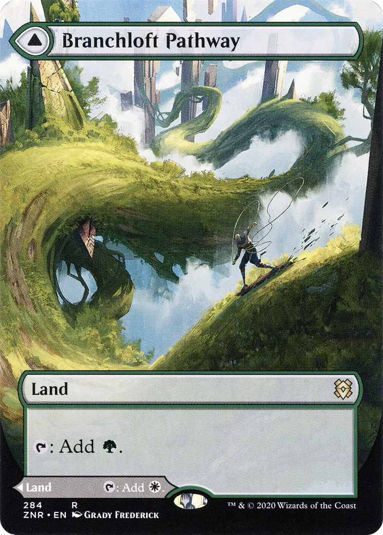 Branchloft Pathway (Borderless) (ZNR-284) - Zendikar Rising: (Showcase) (Borderless) Foil - Image 5