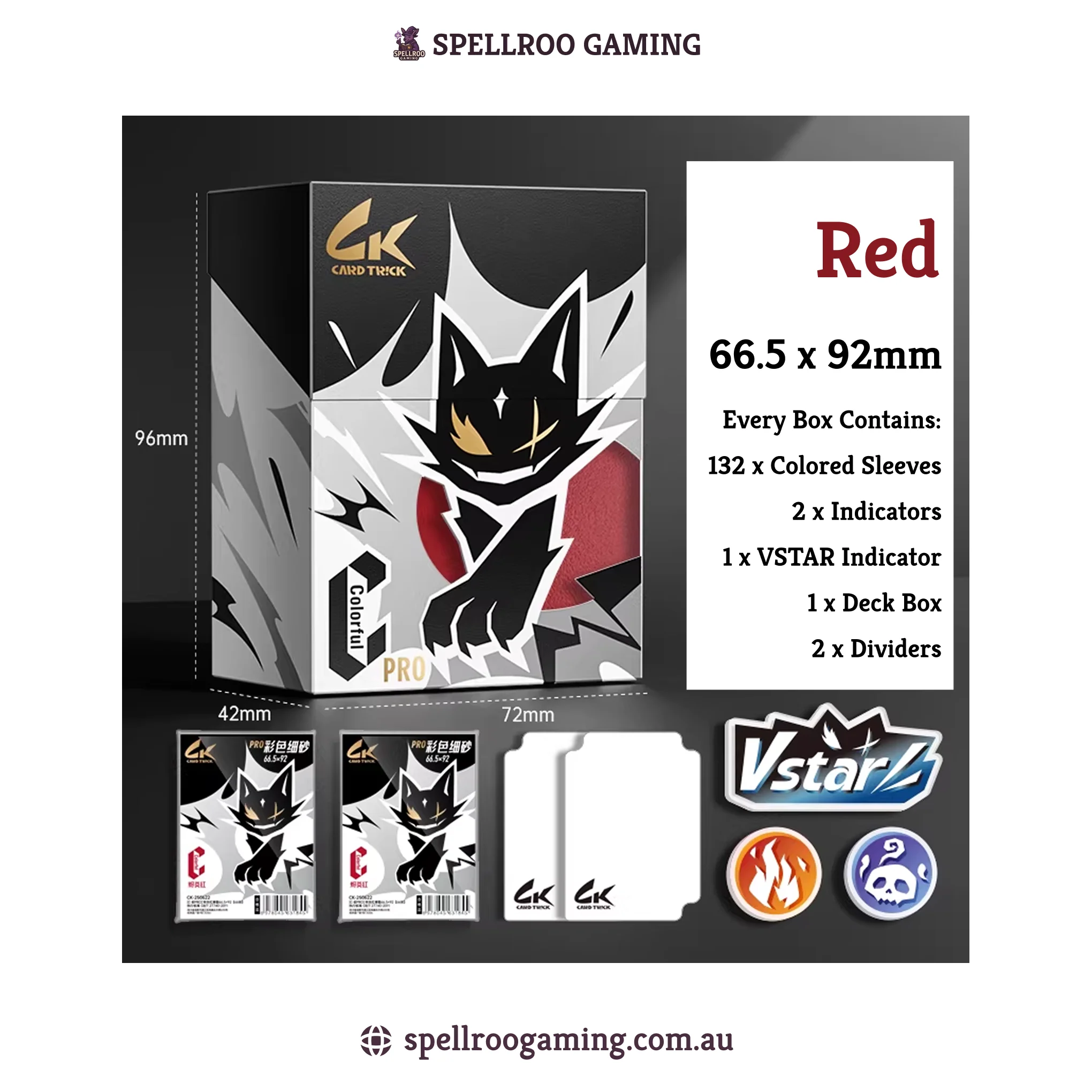 Card Trick: Standard Sleeve Accessory Bundle – Deck Box Set with Colored Sleeves, Indicators & Divider - Image 2