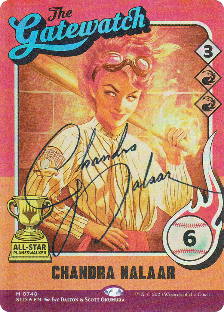 Chandra Nalaar (748) (Autographed) (SLD-748) - Secret Lair Drop: (Full Art) (Borderless) Foil - Image 5