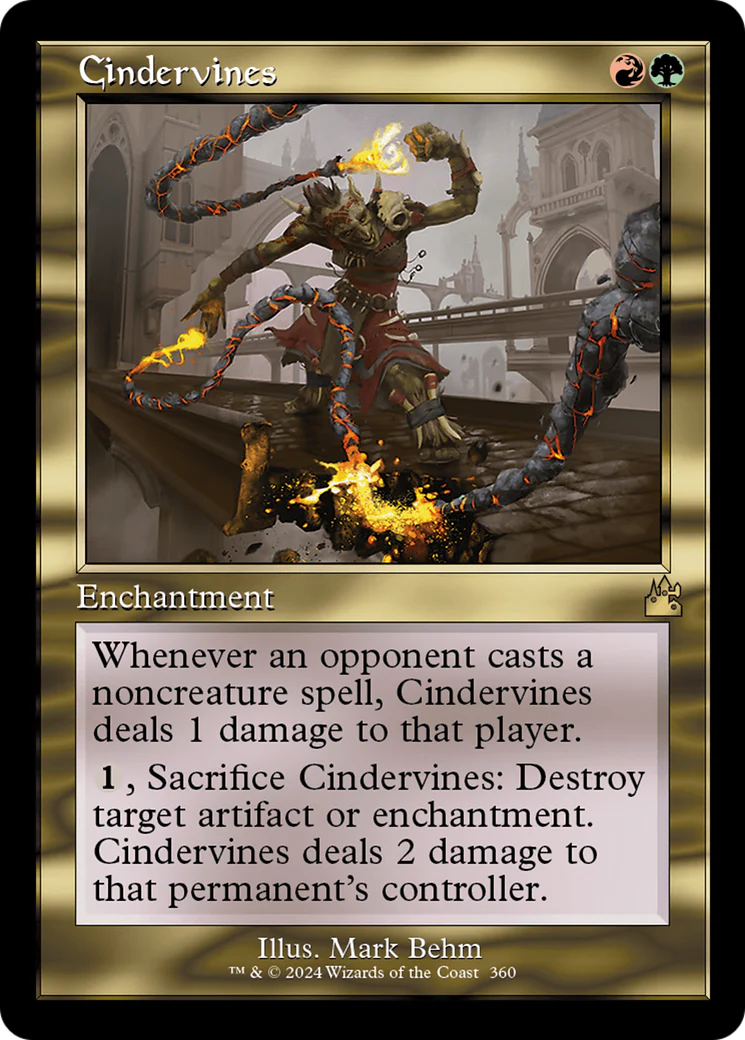 Cindervines (Retro Frame) (RVR-360) - Ravnica Remastered Foil
