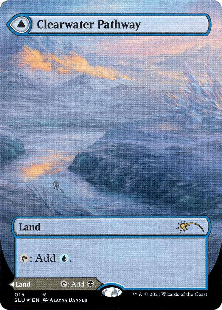 Clearwater Pathway (Borderless) (SLU-015) - Secret Lair: Ultimate Edition: (Showcase) (Borderless) Foil - Image 4