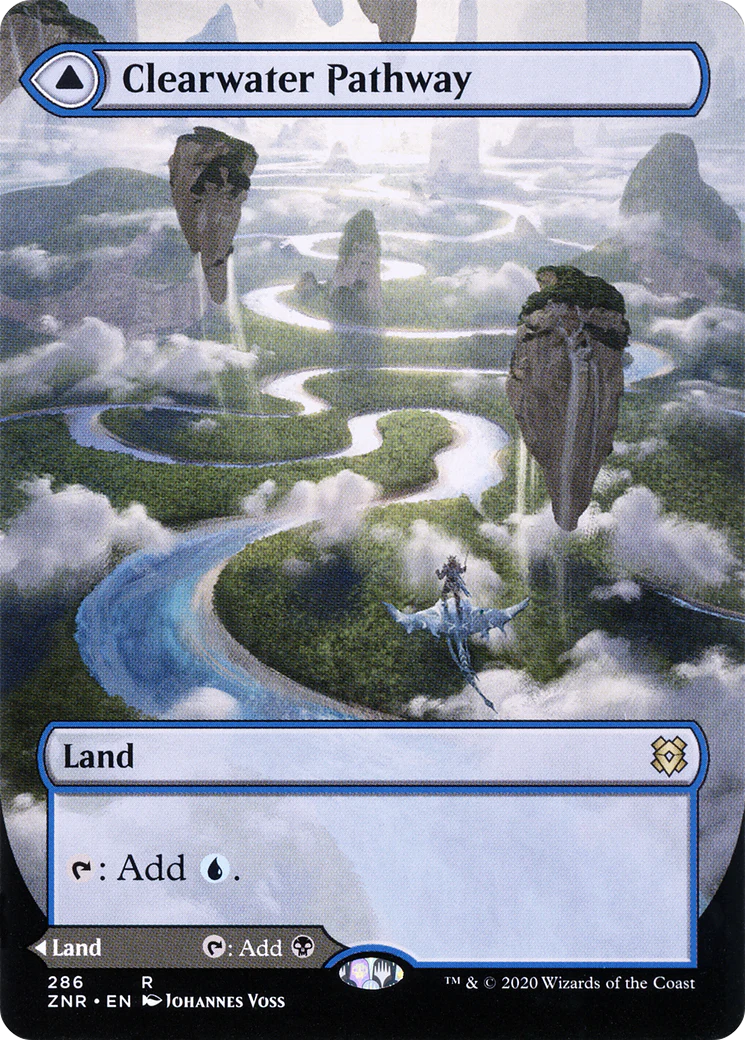Clearwater Pathway (Borderless) (ZNR-286) - Zendikar Rising: (Showcase) (Borderless) - Image 4