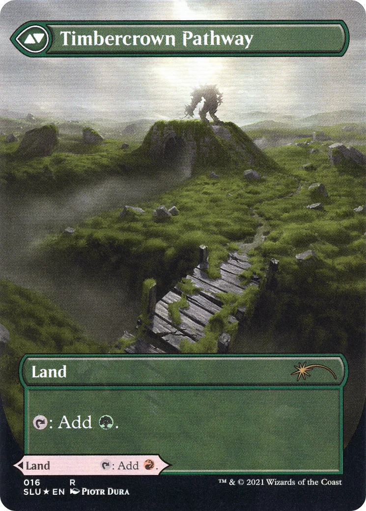 Cragcrown Pathway (Borderless) (SLU-016) - Secret Lair: Ultimate Edition: (Showcase) (Borderless) Foil - Image 2