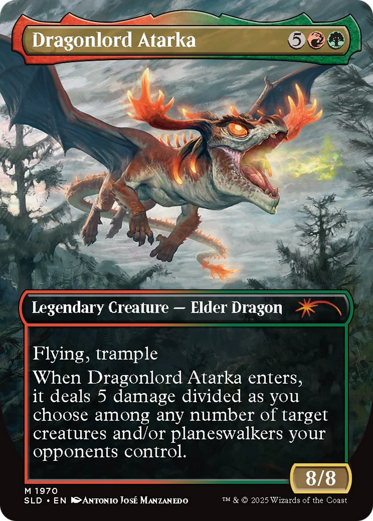 Dragonlord Atarka // Dragonlord Atarka (SLD-1970) - Secret Lair Drop (Borderless) - Image 2