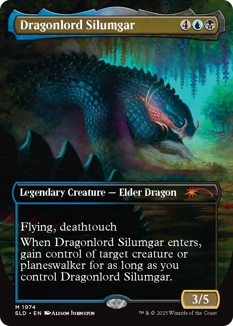 Dragonlord Silumgar // Dragonlord Silumgar (SLD-1974) - Secret Lair Drop (Borderless) - Image 3