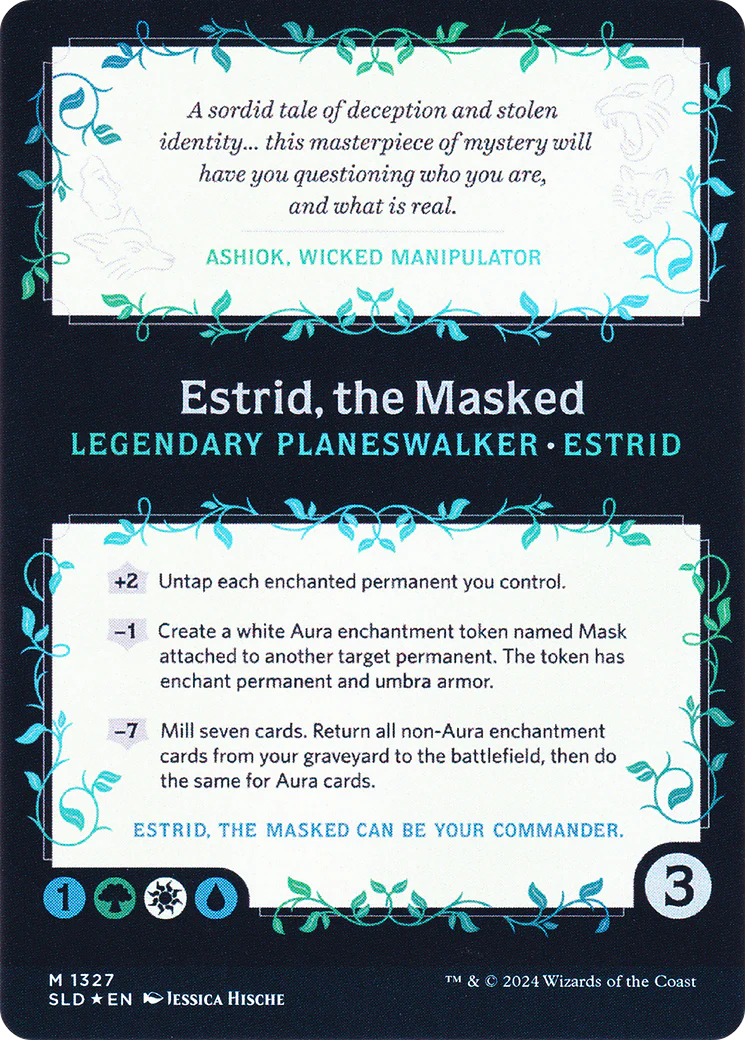 Estrid, the Masked // Estrid, the Masked (SLD-1327) - Secret Lair Drop (Borderless) Foil - Image 2