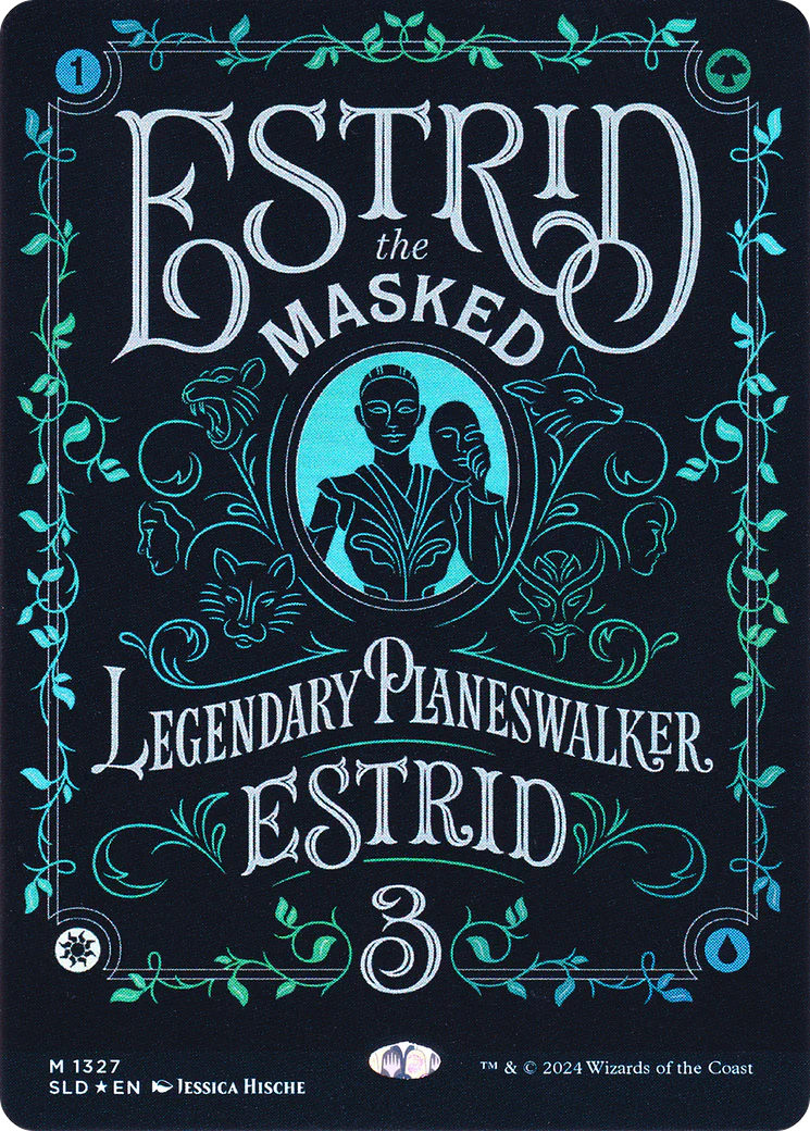 Estrid, the Masked // Estrid, the Masked (SLD-1327) - Secret Lair Drop (Borderless) Foil - Image 5