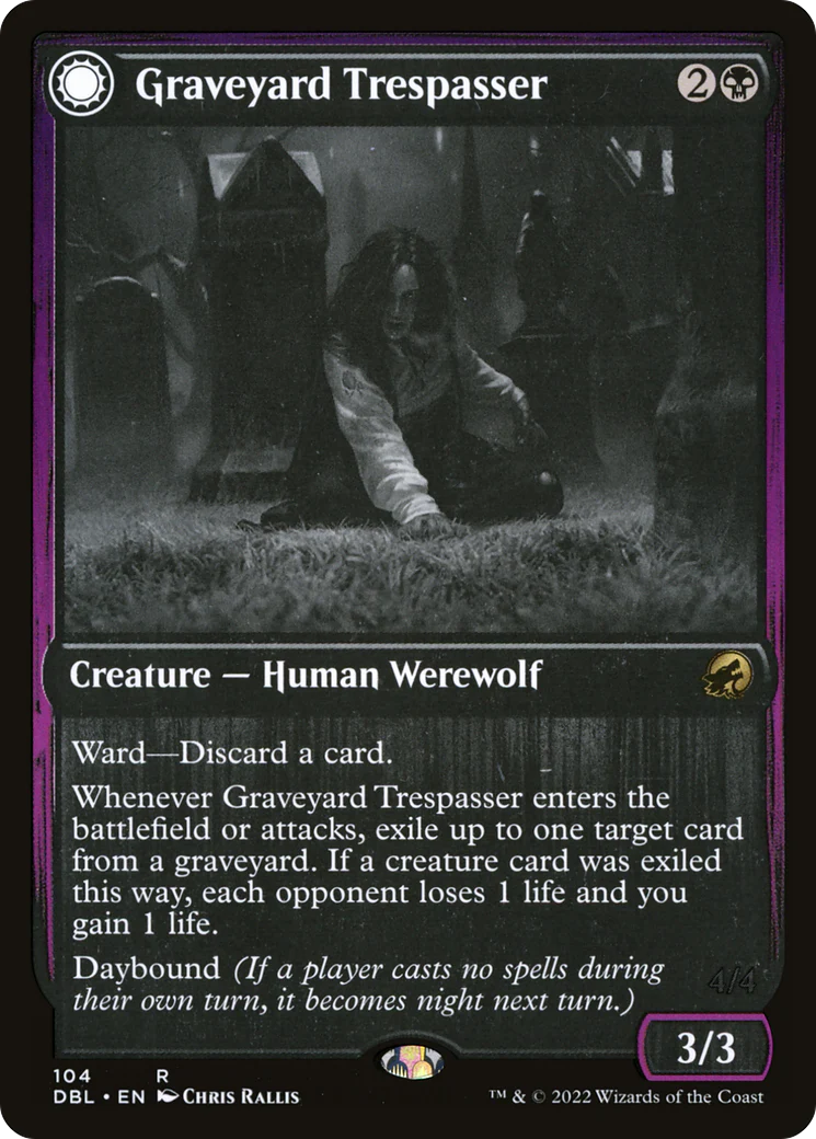 Graveyard Trespasser (DBL-104) - Innistrad: Double Feature: (Double Faced Transform) - Image 3