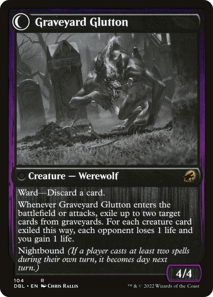 Graveyard Trespasser (DBL-104) - Innistrad: Double Feature: (Double Faced Transform) Foil - Image 2