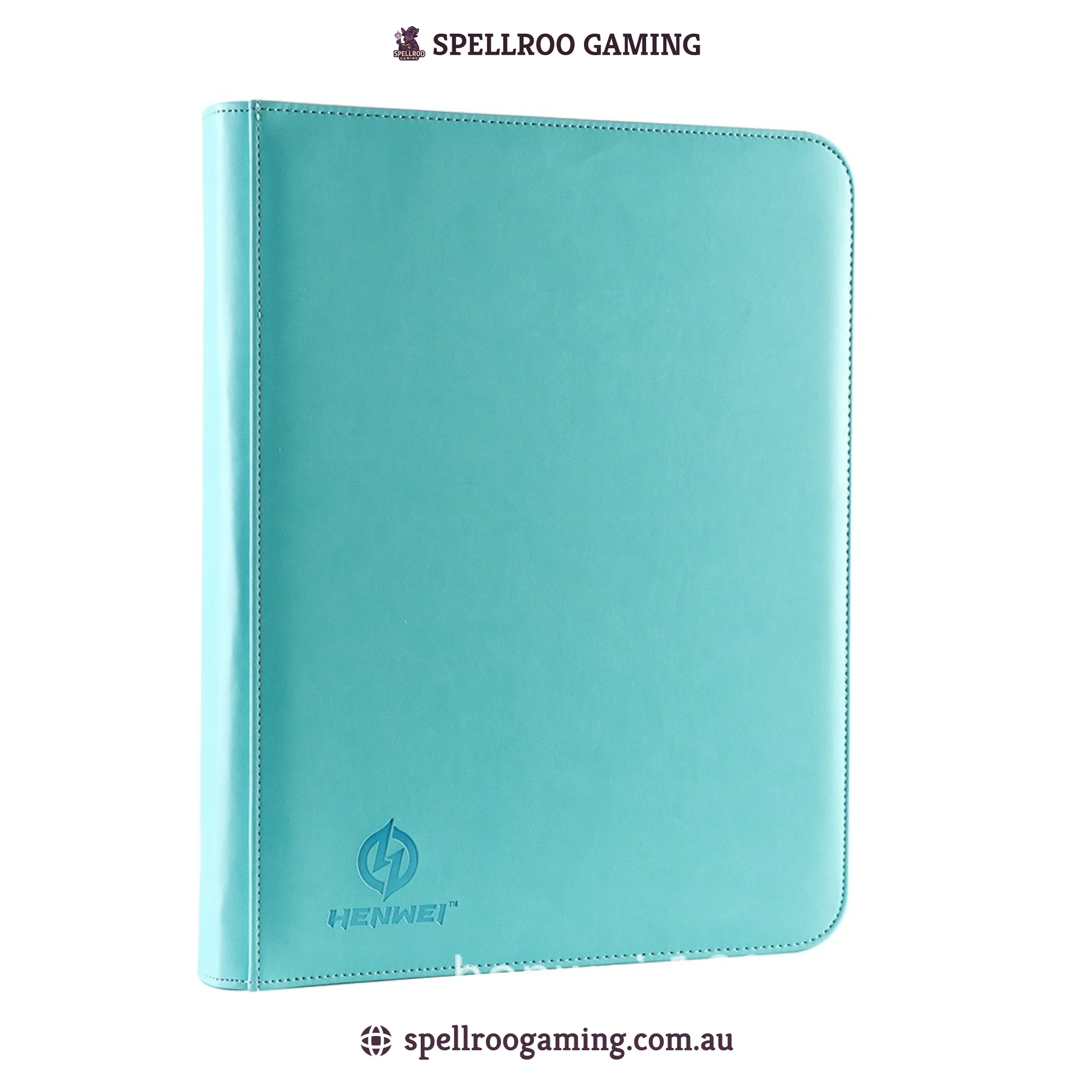 HENWEI: PU Leather Ring Zipper Trading Card Binder – 9 Pocket (Pokémon, Yu-Gi-Oh!, MTG, Sports Cards, TCG/CCG) - Image 4