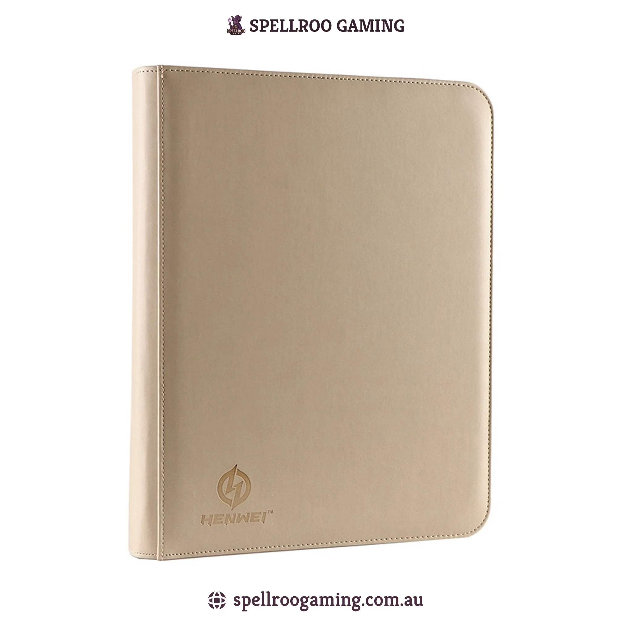 HENWEI: PU Leather Ring Zipper Trading Card Binder – 9 Pocket (Pokémon, Yu-Gi-Oh!, MTG, Sports Cards, TCG/CCG) - Image 5