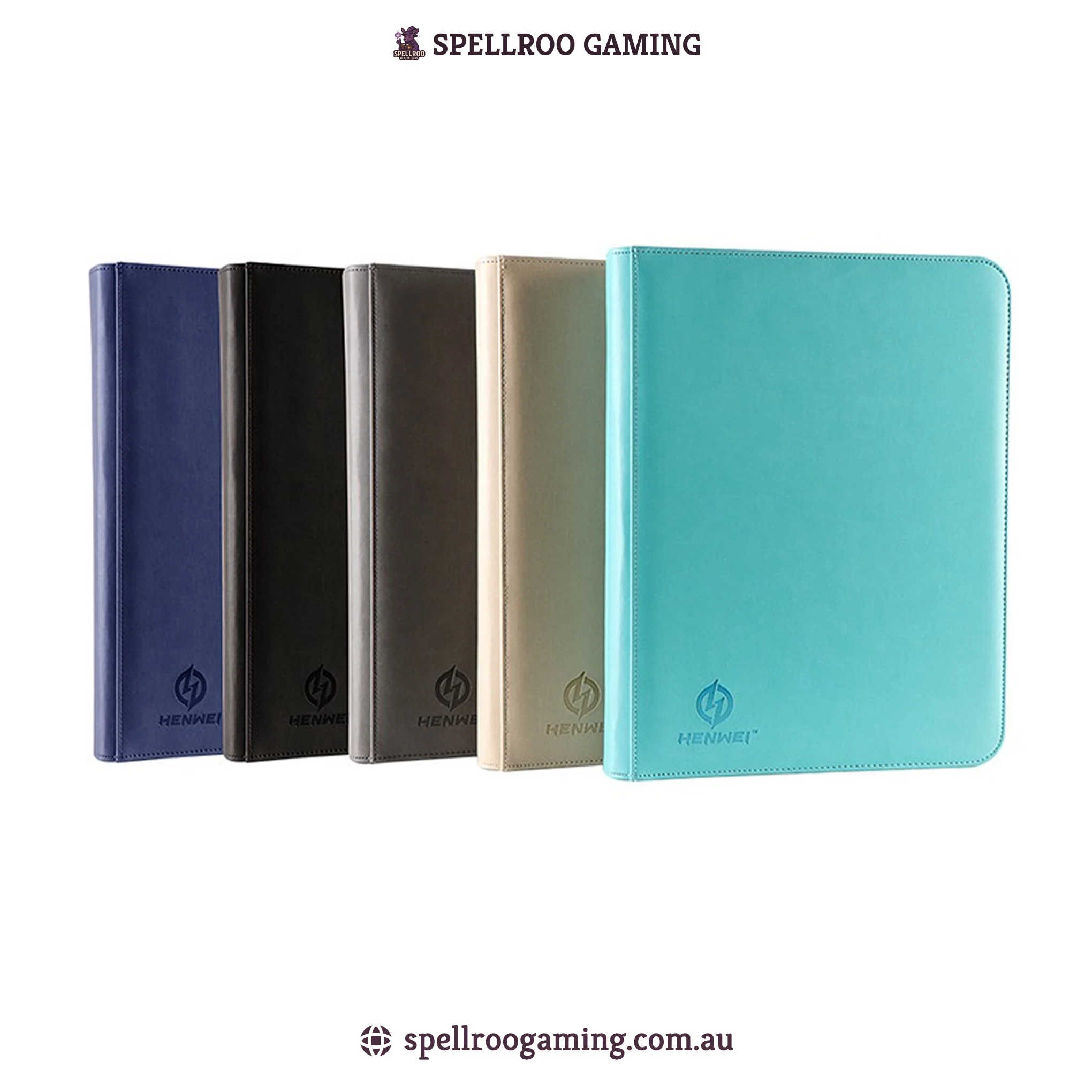 HENWEI: PU Leather Ring Zipper Trading Card Binder – 9 Pocket (Pokémon, Yu-Gi-Oh!, MTG, Sports Cards, TCG/CCG) - Image 6