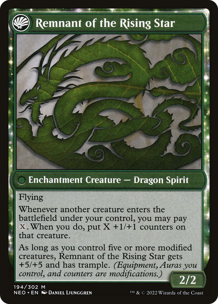 Jugan Defends the Temple (NEO-194) - Kamigawa: Neon Dynasty: (fandfc, enchantment) Foil - Image 2