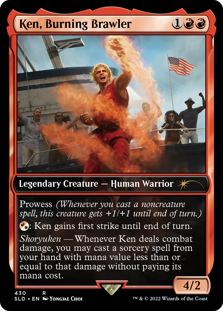 Ken, Burning Brawler (SLD-430) - Secret Lair Drop / Ken, Burning Brawler