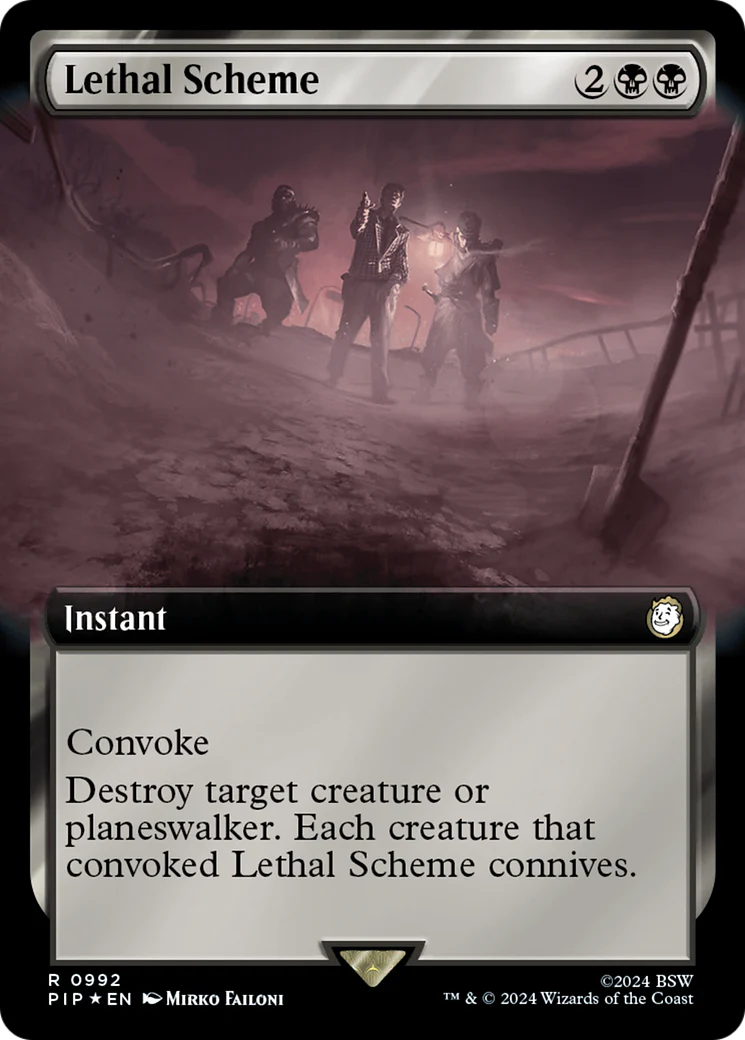 Lethal Scheme (Extended Art) (Surge Foil) (PIP-992) - Fallout: (Extended Art) Foil