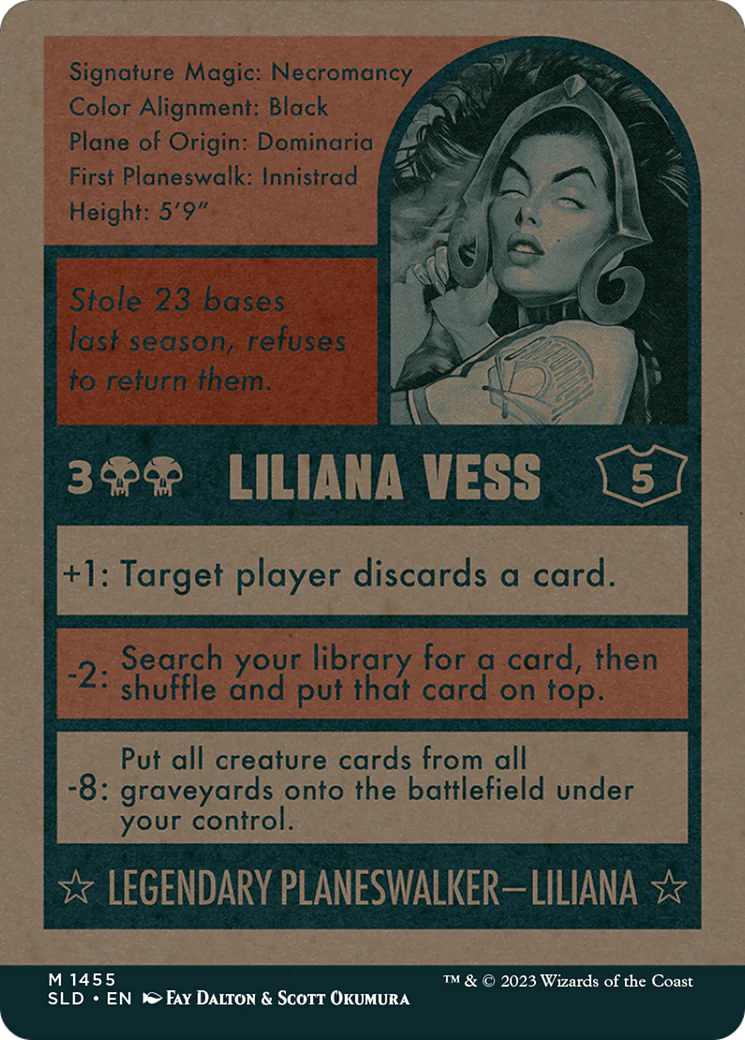 Liliana Vess (1455) (SLD-1455) - Secret Lair Drop: (Full Art) (Borderless) Foil - Image 2