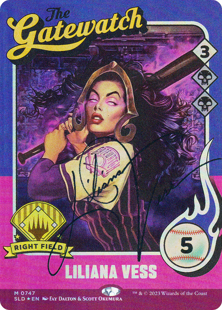 Liliana Vess (747) (Autographed) (SLD-747) - Secret Lair Drop: (Full Art) (Borderless) Foil - Image 4