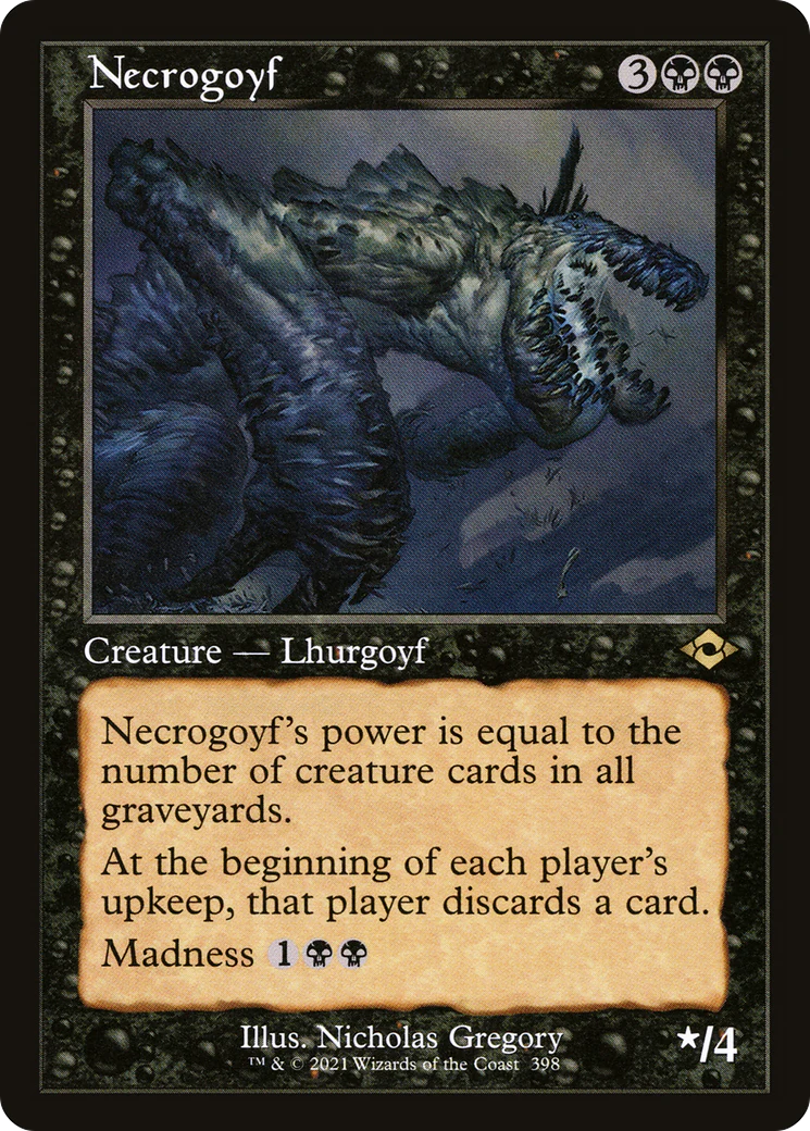 Necrogoyf (Retro Frame) (MH2-398) - Modern Horizons 2 Etched Foil