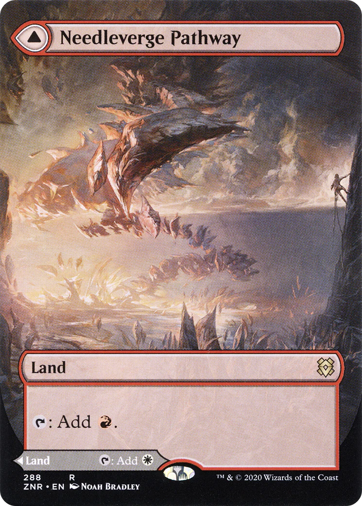 Needleverge Pathway (Borderless) (ZNR-288) - Zendikar Rising: (Showcase) (Borderless) - Image 3