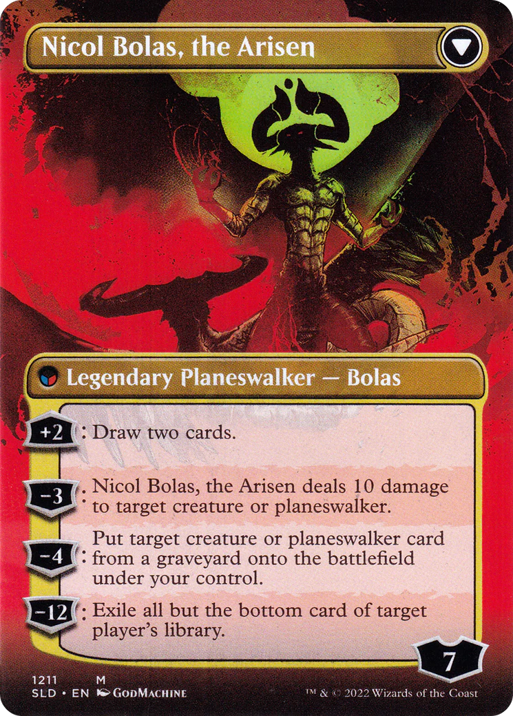 Nicol Bolas, the Ravager (Display Commander) - Thick Stock (SLD-1211) - Secret Lair Drop (Borderless) - Image 2