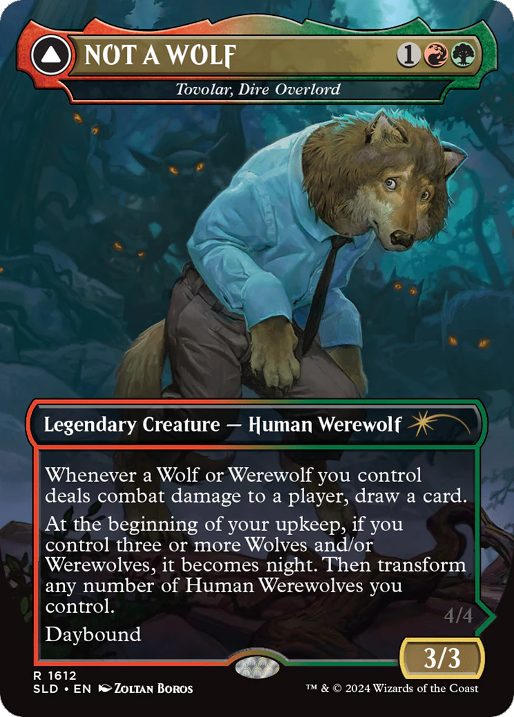 NOT A WOLF - Tovolar, Dire Overlord (SLD-1612) - Secret Lair Drop (Borderless) - Image 3