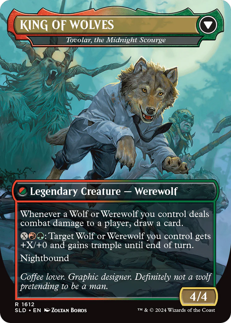 NOT A WOLF - Tovolar, Dire Overlord (SLD-1612) - Secret Lair Drop (Borderless) Foil - Image 2