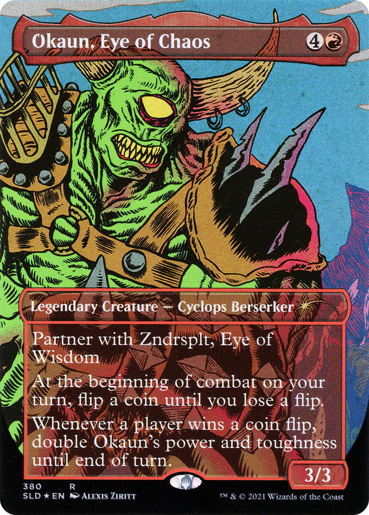 Okaun, Eye of Chaos (SLD-380) - Secret Lair Drop (Borderless) Foil - Image 3