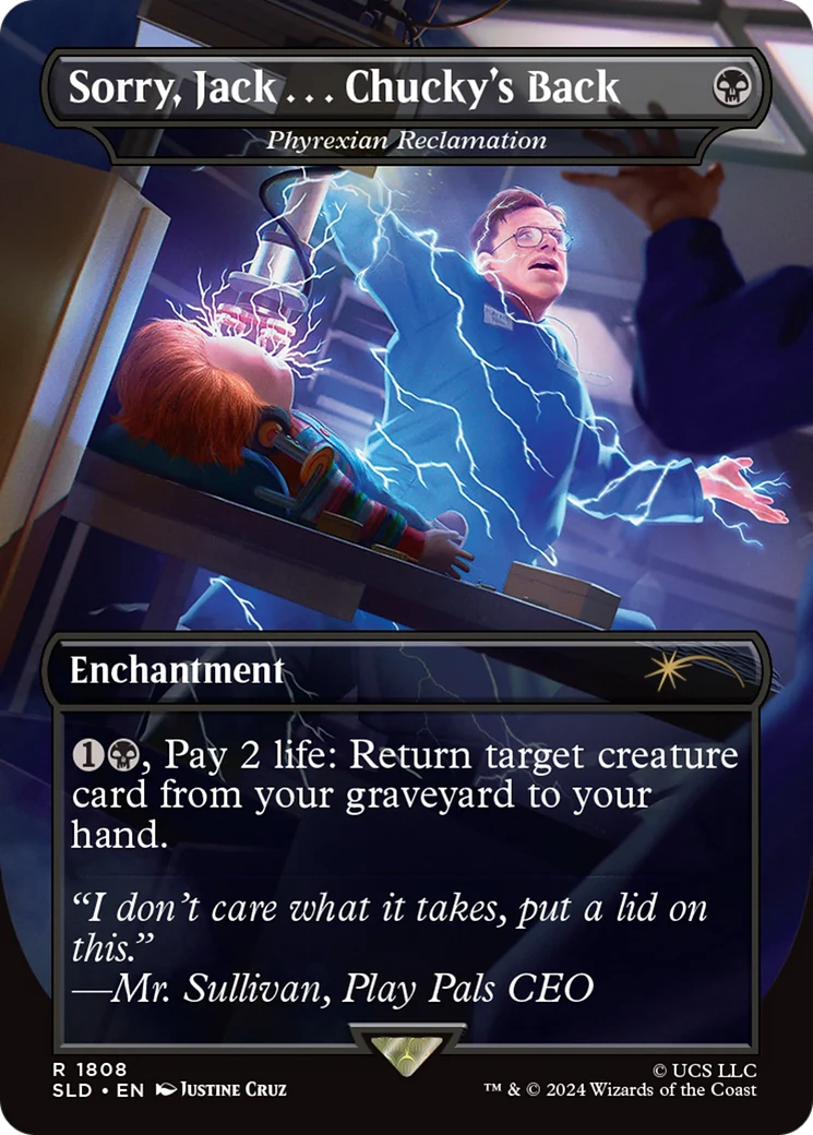 Phyrexian Reclamation (SLD-1808) - Secret Lair Drop / Sorry, Jack . . . Chucky's Back (Borderless) Foil - Image 2