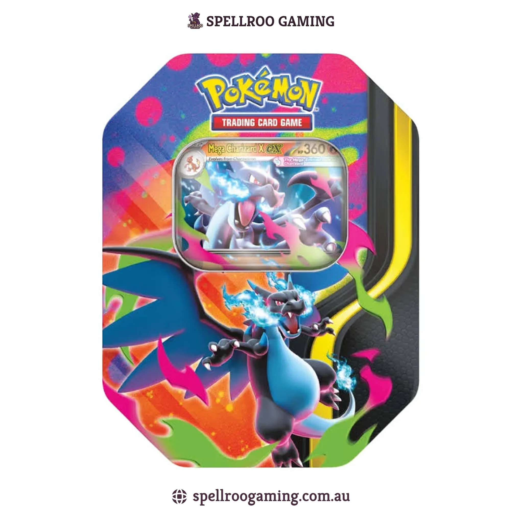 Pokemon TCG: Mega Evolution - Mega Charizard EX Tin - English - Image 2