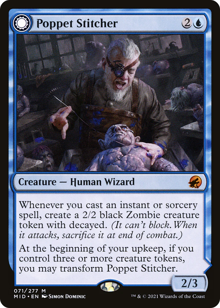 Poppet Stitcher (MID-071) - Innistrad: Midnight Hunt: (Double Faced Transform) - Image 3