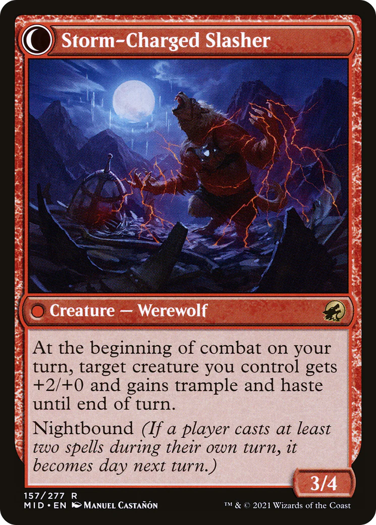 Reckless Stormseeker (MID-157) - Innistrad: Midnight Hunt: (Double Faced Transform) - Image 2