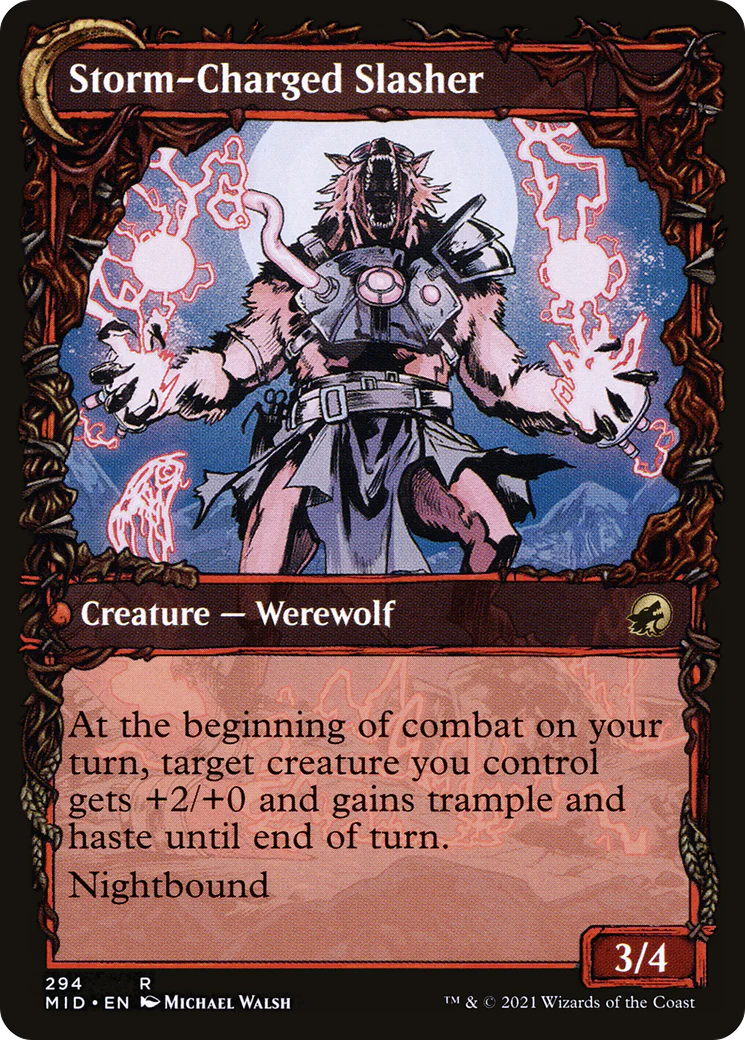 Reckless Stormseeker (Showcase) (MID-294) - Innistrad: Midnight Hunt: (Showcase, Double Faced Transform) - Image 2