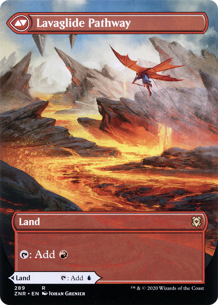 Riverglide Pathway (Borderless) (ZNR-289) - Zendikar Rising: (Showcase) (Borderless) - Image 2