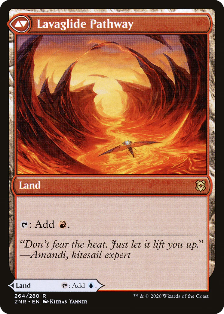 Riverglide Pathway // Lavaglide Pathway (ZNR-264) - Zendikar Rising Foil - Image 2