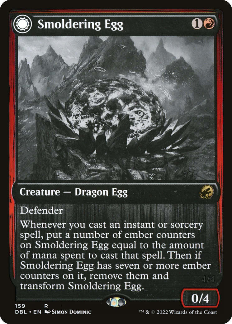 Smoldering Egg (DBL-159) - Innistrad: Double Feature: (Double Faced Transform) Foil - Image 3