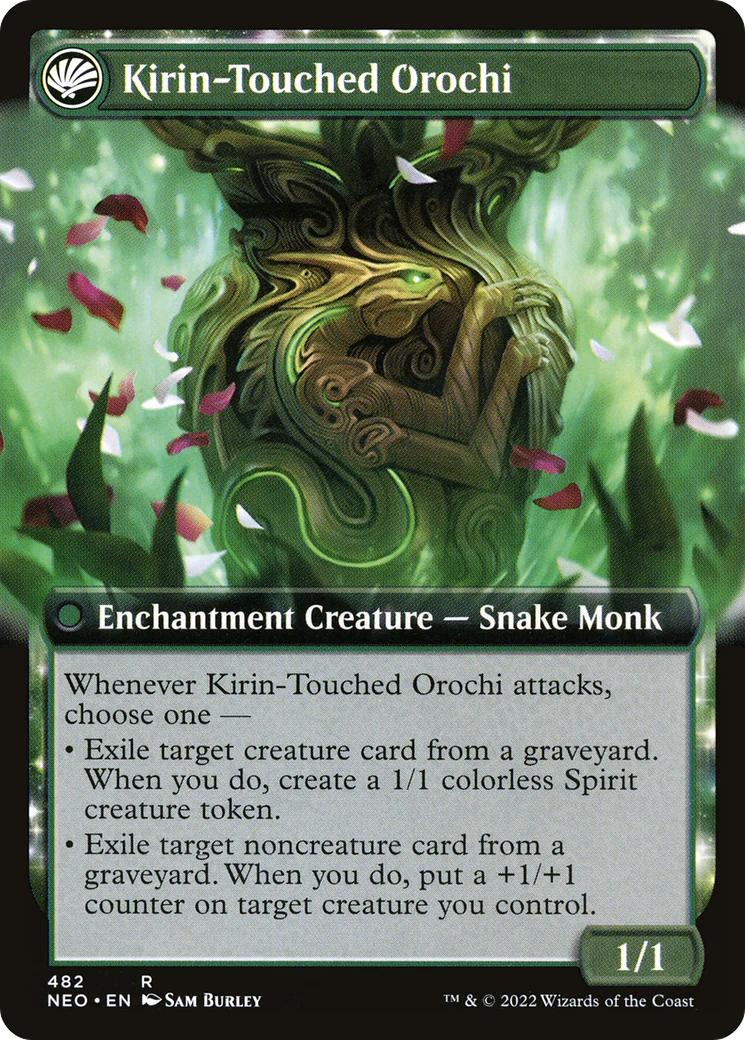 Teachings of the Kirin (Extended Art) (NEO-482) - Kamigawa: Neon Dynasty: (Extended Art, fandfc, enchantment) Foil - Image 2