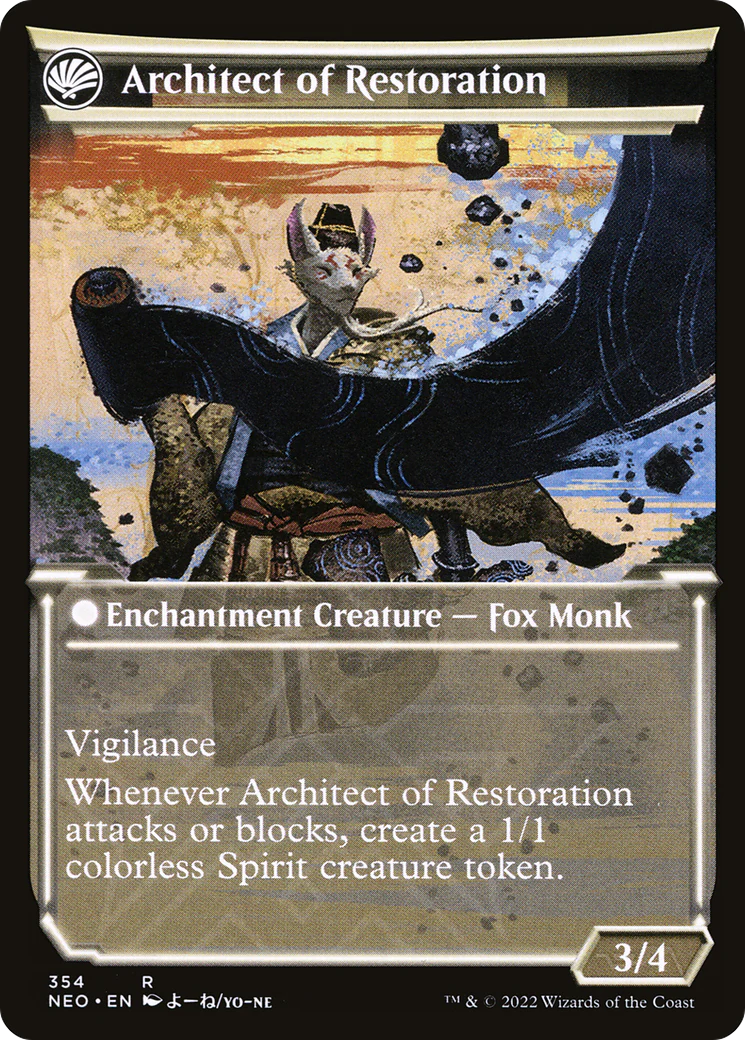 The Restoration of Eiganjo (Showcase) (NEO-354) - Kamigawa: Neon Dynasty: (Showcase, fandfc) - Image 2