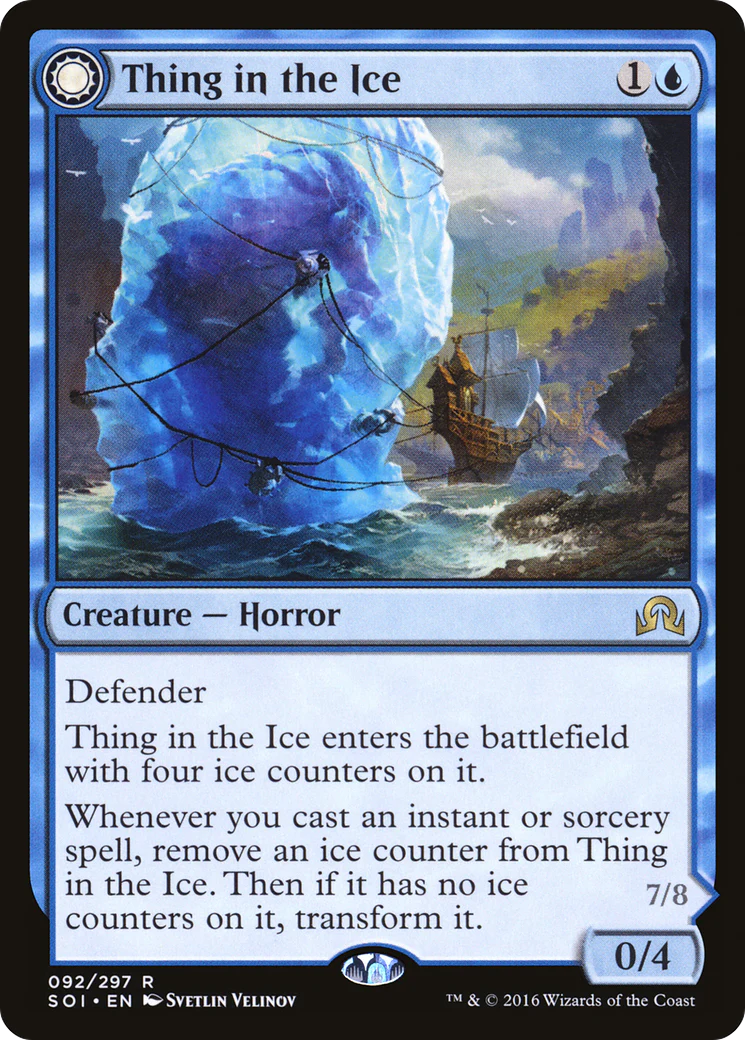 Thing in the Ice (SOI-092) - Shadows over Innistrad: (Double Faced Transform) Foil - Image 3
