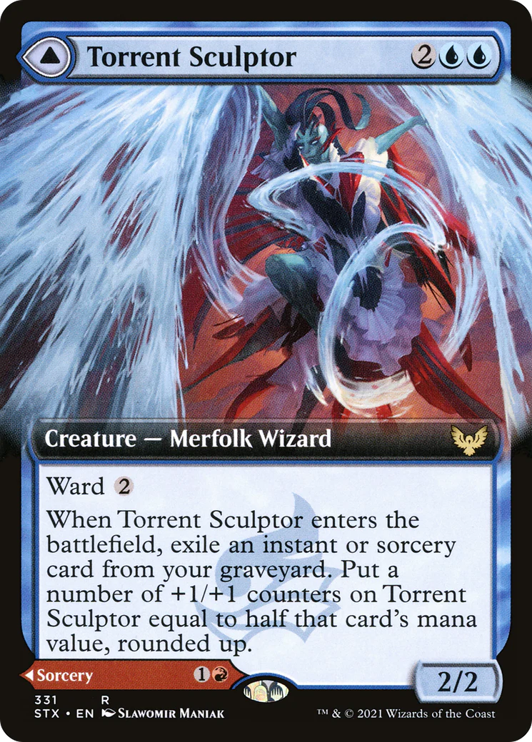 Torrent Sculptor (Extended Art) (STX-331) - Strixhaven: School of Mages: (Extended Art) Foil - Image 3