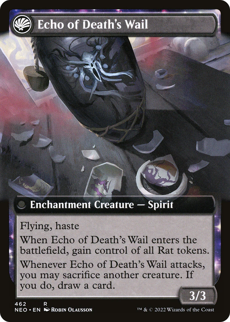Tribute to Horobi (Extended Art) (NEO-462) - Kamigawa: Neon Dynasty: (Extended Art, fandfc, enchantment) Foil - Image 2