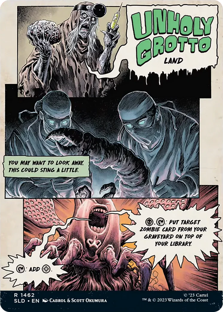 Unholy Grotto (SLD-1462) - Secret Lair Drop: (Full Art) (Borderless) Foil - Image 2
